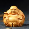 Figura de Buda Ríe de Boj para Decoración del Hogar Boxwood Laughing Buddha Home Decor