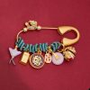 دبوس برونزي بتصميم تنين فو لجلب الحظ السعيد Brass Dragon Fu Fortune Brooch