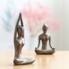 Figurilla Cerámica Abstracta de Meditación Yoga Ceramic Abstract Yoga Meditation Figurine