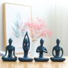 Figurilla Cerámica Abstracta de Meditación Yoga Ceramic Abstract Yoga Meditation Figurine
