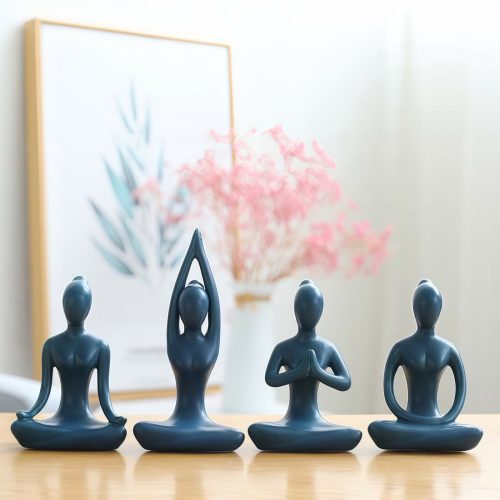 Figurilla Cerámica Abstracta de Meditación Yoga Figurilla Cerámica Abstracta de Meditación Yoga