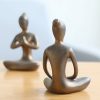 Figurilla Cerámica Abstracta de Meditación Yoga Ceramic Abstract Yoga Meditation Figurine
