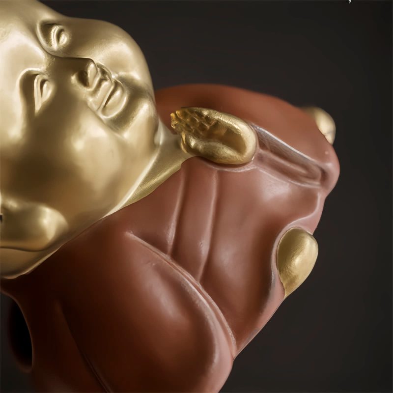 Quemador de Incienso de Buda Ríe de Arcilla Tibetano Clay Tibetan Laughing Buddha Incense Burner