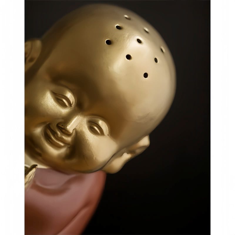 Quemador de Incienso de Buda Ríe de Arcilla Tibetano Clay Tibetan Laughing Buddha Incense Burner