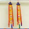 Arte Mural de Loto Colorido con Símbolos Auspiciosos Colorful Lotus Wall Art with Auspicious Symbols