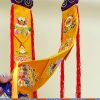 Arte Mural de Loto Colorido con Símbolos Auspiciosos Colorful Lotus Wall Art with Auspicious Symbols