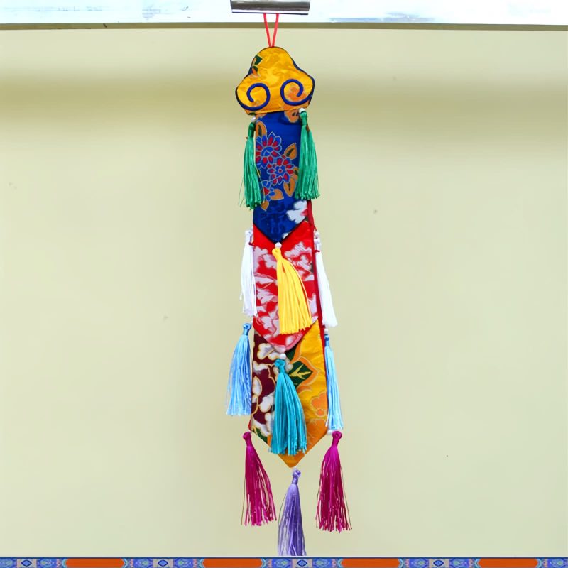 Arte Mural de Loto Colorido con Símbolos Auspiciosos Colorful Lotus Wall Art with Auspicious Symbols