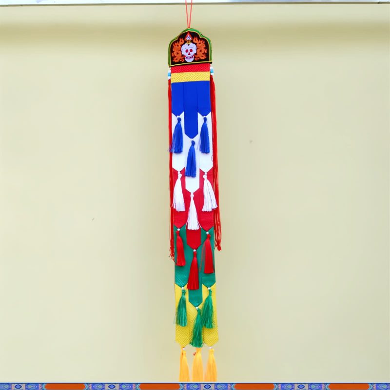 Arte Mural de Loto Colorido con Símbolos Auspiciosos Colorful Lotus Wall Art with Auspicious Symbols