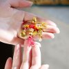 Broche de Cobre Ano da Serpente com Saco da Fortuna da Sorte Copper Year of the Snake Brooch with Lucky Fortune Bag