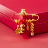 Broche de Cobre Ano da Serpente com Saco da Fortuna da Sorte Copper Year of the Snake Brooch with Lucky Fortune Bag