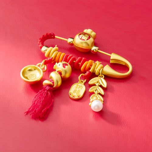 Broche de Cobre Año de la Serpiente con Bolsa de la Fortuna Broche de Cobre Año de la Serpiente con Bolsa de la Fortuna