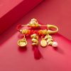 Broche de Cobre Ano da Serpente com Saco da Fortuna da Sorte Copper Year of the Snake Brooch with Lucky Fortune Bag