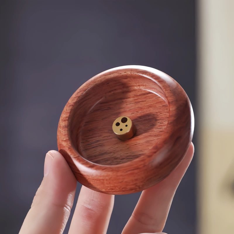 Quemador de Incienso Miniatura de Ébano y Palo de Rosa Ebony & Rosewood Mini Incense Burner