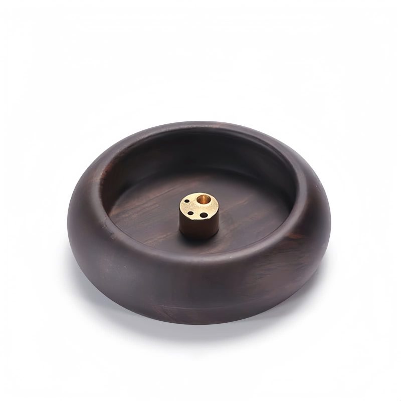 Quemador de Incienso Miniatura de Ébano y Palo de Rosa Ebony & Rosewood Mini Incense Burner