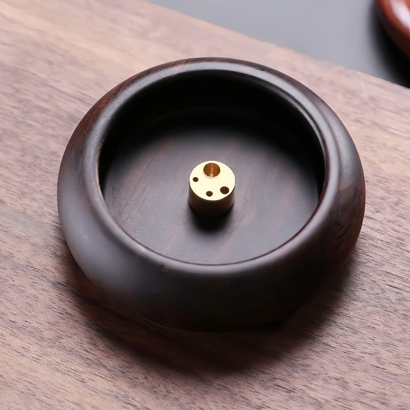 Quemador de Incienso Miniatura de Ébano y Palo de Rosa Ebony & Rosewood Mini Incense Burner