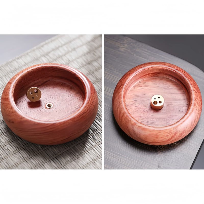 Quemador de Incienso Miniatura de Ébano y Palo de Rosa Ebony & Rosewood Mini Incense Burner