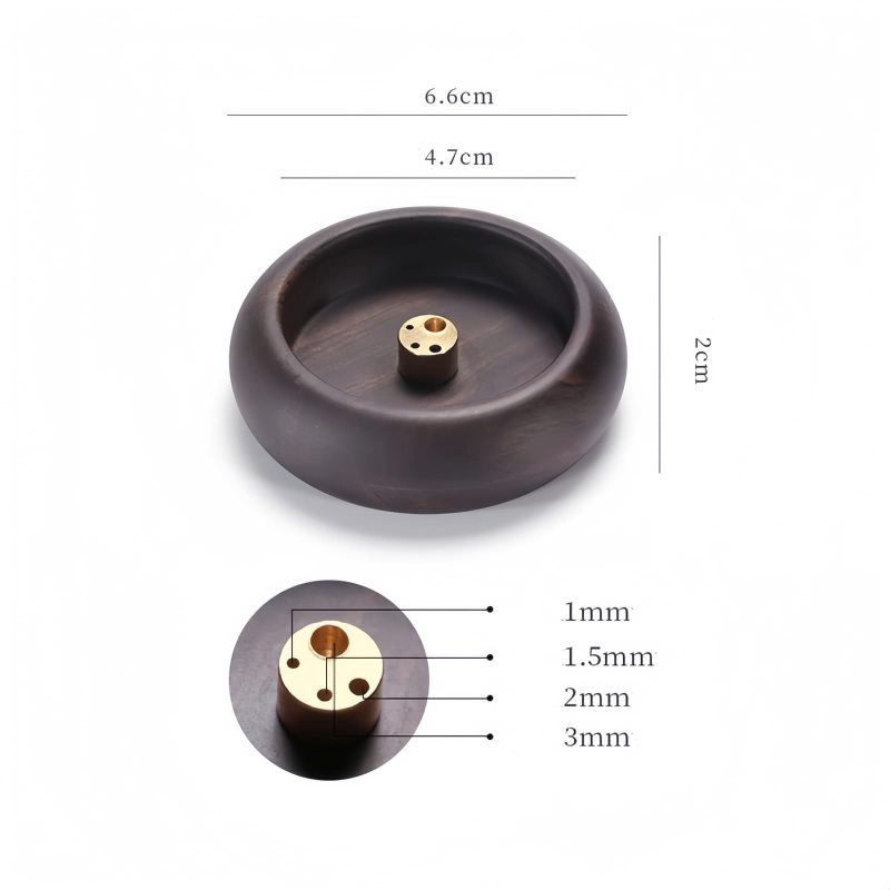 Quemador de Incienso Miniatura de Ébano y Palo de Rosa Ebony & Rosewood Mini Incense Burner