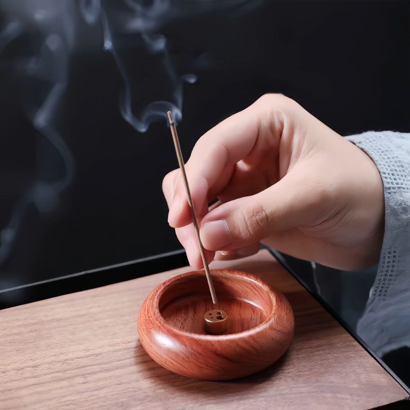 Quemador de Incienso Miniatura de Ébano y Palo de Rosa Ebony & Rosewood Mini Incense Burner