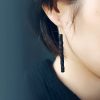 Aretes de Equilibrio y Paz, Ébano y Plata Ebony & Silver Balance Peace Earrings