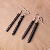 Aretes de Equilibrio y Paz, Ébano y Plata Ebony & Silver Balance Peace Earrings