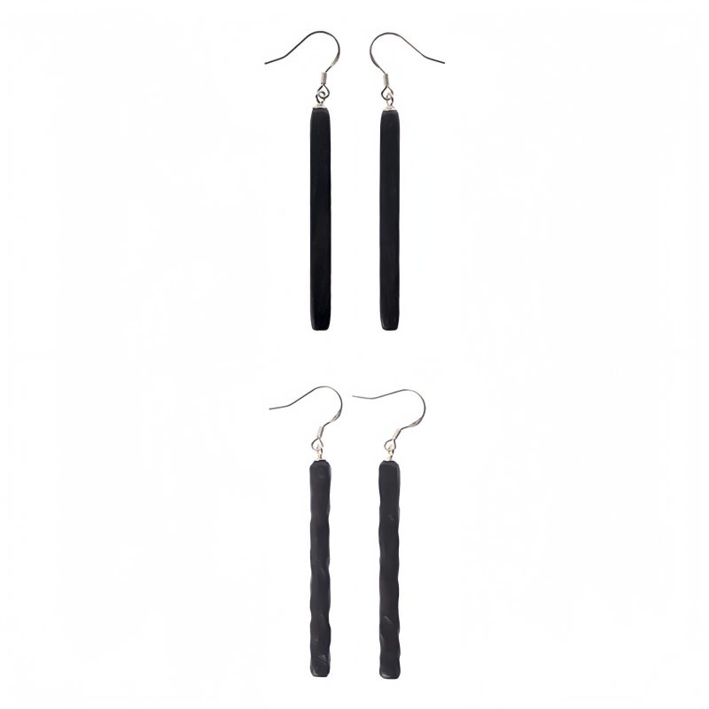 Aretes de Equilibrio y Paz, Ébano y Plata Ebony & Silver Balance Peace Earrings
