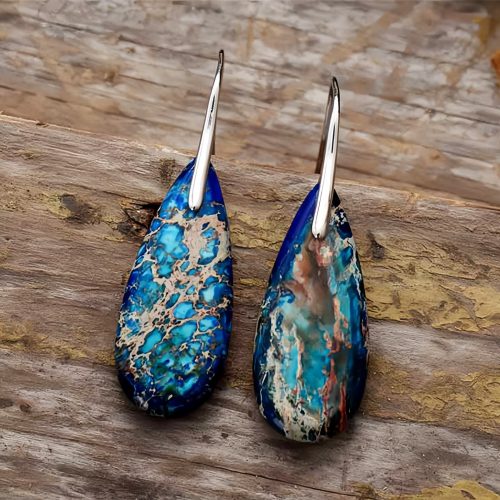 Aretes de Piedra Emperador para la Sanación Aretes de Piedra Emperador para la Sanación
