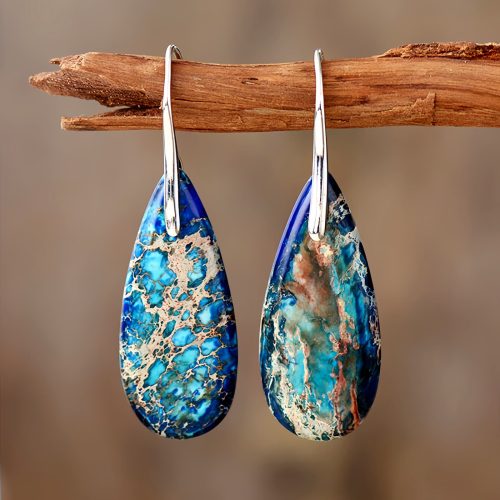 Aretes de Piedra Emperador para la Sanación Aretes de Piedra Emperador para la Sanación
