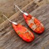 أقراط الشفاء بحجر الإمبراطور Emperor Stone Healing Earrings
