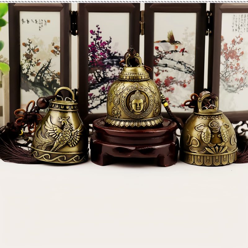 Campana de Viento Feng Shui Buda Koi Fish Feng Shui Buddha Koi Fish Wind Chime Bell