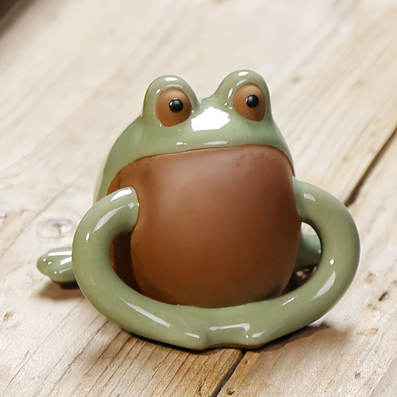 Ranas de la Fortuna Feng Shui de Cerámica Feng Shui Wealth Frog Ceramic Decoration