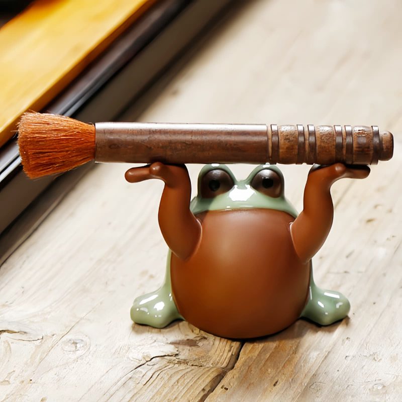 Ranas de la Fortuna Feng Shui de Cerámica Feng Shui Wealth Frog Ceramic Decoration