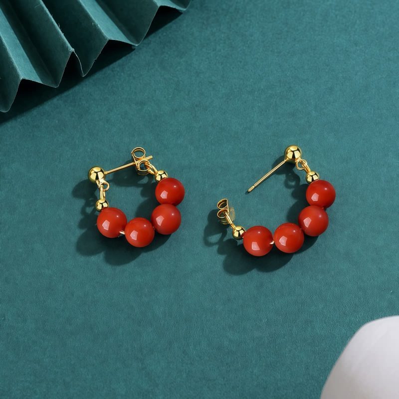 Aretes de Jade de Hetian y Abundancia en Plata 925 Hetian Jade Abundance Earrings in 925 Silver