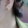 Aretes de Jade con Cuentas de la Suerte Jade Beaded Luck Stud Earrings