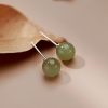 Aretes de Jade con Cuentas de la Suerte Jade Beaded Luck Stud Earrings