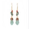 Aretes colgantes con flor de magnolia de jade Jade Magnolia Flower Dangle Earrings