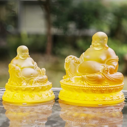 Estatua de Buda Ríe de Cristal Liuli para la Abundancia Estatua de Buda Ríe de Cristal Liuli para la Abundancia