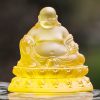 Estatua de Buda Ríe de Cristal Liuli para la Abundancia Liuli Crystal Laughing Buddha Wealth Statue