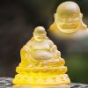 Estatua de Buda Ríe de Cristal Liuli para la Abundancia Liuli Crystal Laughing Buddha Wealth Statue