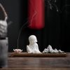 Quemador de Incienso de Loto Kwan Yin de Cerámica Lotus Kwan Yin Ceramic Incense Burner