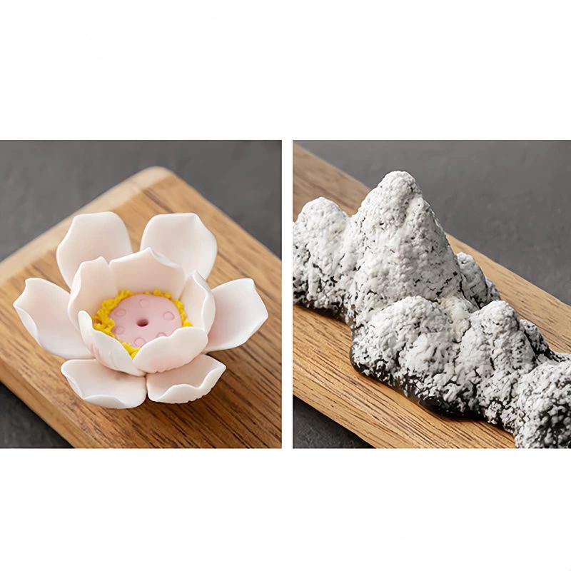 Quemador de Incienso de Loto Kwan Yin de Cerámica Lotus Kwan Yin Ceramic Incense Burner