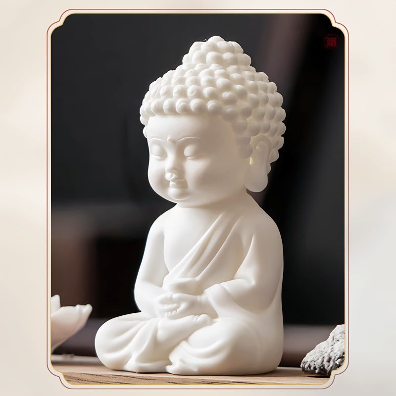 Quemador de Incienso de Loto Kwan Yin de Cerámica Lotus Kwan Yin Ceramic Incense Burner