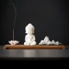 Quemador de Incienso de Loto Kwan Yin de Cerámica Lotus Kwan Yin Ceramic Incense Burner