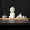 Quemador de Incienso de Loto Kwan Yin de Cerámica Lotus Kwan Yin Ceramic Incense Burner