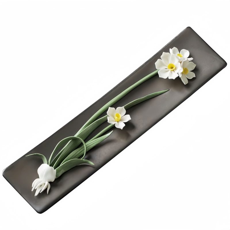 Quemador de Incienso de Loto y Peonía de Cerámica Lotus Peony Ceramic Incense Burner