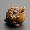 Mini Decoração de Gato de Cerâmica com Sapo de Feng Shui Mini Ceramic Cat Feng Shui Decoration