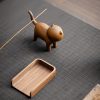 Mini Decoração de Gato de Cerâmica com Sapo de Feng Shui Mini Ceramic Cat Feng Shui Decoration