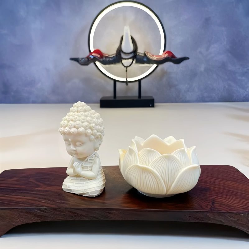 ديكور بوذا تاتاغاتا العاجي المصغر Mini Ivory Tathagata Buddha Decoration