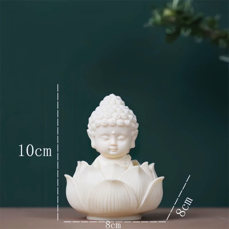 ديكور بوذا تاتاغاتا العاجي المصغر Mini Ivory Tathagata Buddha Decoration