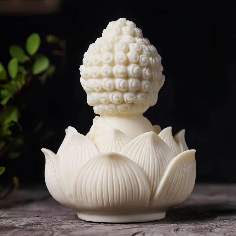 ديكور بوذا تاتاغاتا العاجي المصغر Mini Ivory Tathagata Buddha Decoration