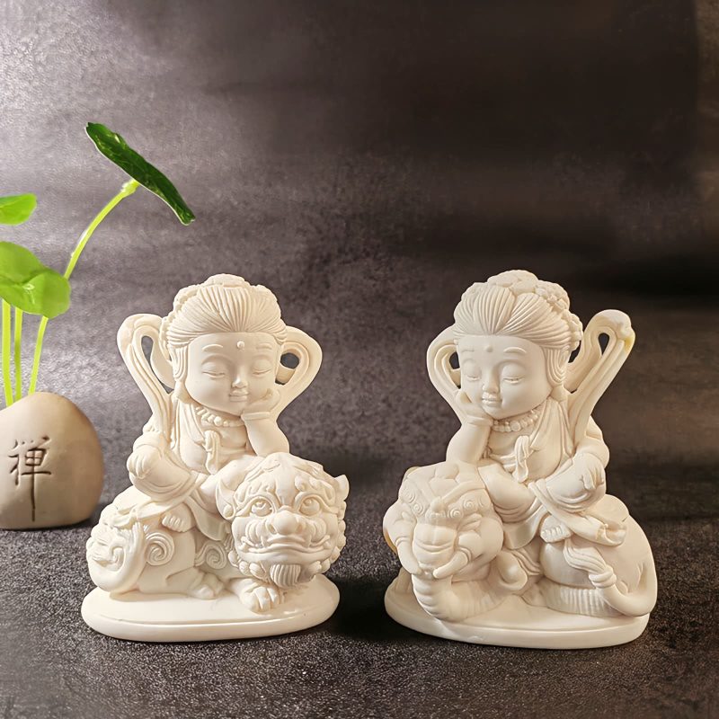 ديكور بوذا تاتاغاتا العاجي المصغر Mini Ivory Tathagata Buddha Decoration